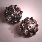 Antique Garnet Earrings Austro Hungarian Victorian Vintage 1800s