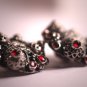 Antique Garnet Earrings Austro Hungarian Victorian Vintage 1800s