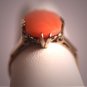 Antique Coral Ring Vintage Art Deco Pink 1940