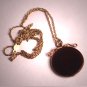 Antique Victorian Carnelian Glass Intaglio Cameo Pendant Gold c.1890 Neo Classic