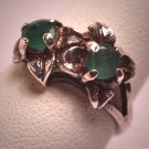 Vintage Emerald Wedding Ring Band