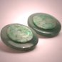 Vintage Jade Earrings Carved circa 1950