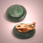 Vintage Jade Earrings Carved circa 1950