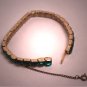 Antique Emerald Paste Bracelet Vintage Art Deco 1930