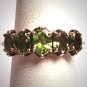 Vintage Peridot Ring Band Estate Wedding