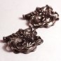 Rare Antique Art Nouveau Clips Sterling Silver Woman 1890