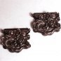 Rare Antique Art Nouveau Clips Sterling Silver Woman 1890