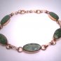 Antique Gold Jade Bracelet Vintage Art Deco