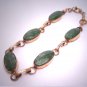 Antique Gold Jade Bracelet Vintage Art Deco