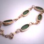 Antique Gold Jade Bracelet Vintage Art Deco