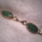 Antique Gold Jade Bracelet Vintage Art Deco