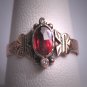 Antique Garnet Diamond Ring Victorian Rose Gold Wedding