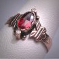 Antique Garnet Diamond Ring Victorian Rose Gold Wedding