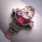 Antique Garnet Diamond Ring Victorian Rose Gold Wedding
