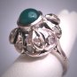 Antique Jade Rose Cut Diamond Ring Edwardian Art Deco Wedding