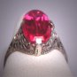 Antique Ruby Ring Vintage Art Deco Wedding White Gold