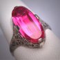 Antique Ruby Ring Vintage Art Deco Wedding White Gold