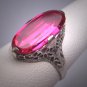 Antique Ruby Ring Vintage Art Deco Wedding White Gold