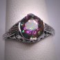 Vintage Mystic Topaz Ring Vintage Art Deco Filigree Wedding