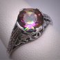 Vintage Mystic Topaz Ring Vintage Art Deco Filigree Wedding