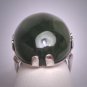 Large Vintage Jade Ring Silver Retro Art Deco Setting