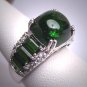 Vintage Green Tourmaline Ring Vintage Art Deco Estate