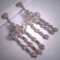 Rare Long Antique Paste Earrings Vintage Art Deco 1920