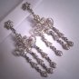 Rare Long Antique Paste Earrings Vintage Art Deco 1920