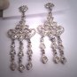 Rare Long Antique Paste Earrings Vintage Art Deco 1920