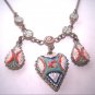 Antique Micro Mosaic Necklace Vintage Victorian Italian 1920