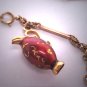 Antique Charm Bracelet Victorian Gold Enamel Garnets Gems