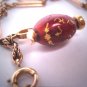 Antique Charm Bracelet Victorian Gold Enamel Garnets Gems