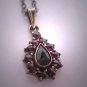 Antique Victorian Garnet Necklace Vintage Pendant