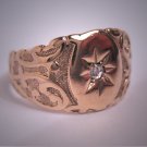 Antique Diamond Wedding Ring Band Victorian Rose Cut