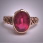 Antique Ruby Red Spinel Wedding Ring Gold Victorian - Art Deco c.1900