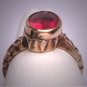 Antique Ruby Red Spinel Wedding Ring Gold Victorian - Art Deco c.1900