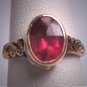 Antique Ruby Red Spinel Wedding Ring Gold Victorian - Art Deco c.1900