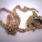 Antique Victorian Hard Stone Cameo Multicolored Gold Necklace Vintage c.1850