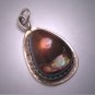 Vintage Fire Opal Pendant for Necklace Silver