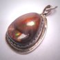 Vintage Fire Opal Pendant for Necklace Silver