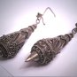 Antique Earrings Victorian Silver Cannetille Wedding