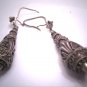 Antique Earrings Victorian Silver Cannetille Wedding