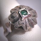 Antique Emerald Wedding Ring Vintage Art Deco Retro 1930