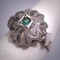 Antique Emerald Wedding Ring Vintage Art Deco Retro 1930