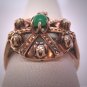 Antique Jade Seed Pearl Wedding Ring Victorian Gold