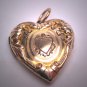 SOLD Antique Gold Heart Locket Vintage Victorian Necklace