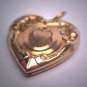 SOLD Antique Gold Heart Locket Vintage Victorian Necklace