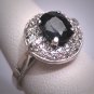 Antique Vintage Platinum Sapphire Diamond Wedding Ring Art Deco