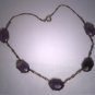 Antique Victorian Amethyst Necklace Art Deco Floral Vintage 1900s