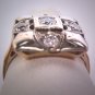 Antique Diamond Wedding Ring Vintage Art Deco .35ct White Gold Engagement Band